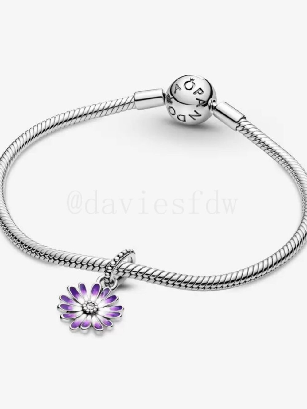 Pandora Purple Daisy Dangle Charm View 5